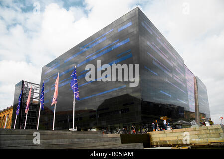 Der Schwarze Diamant Bibliothek Kopenhagen Dänemark Hauptstadt Stockfoto