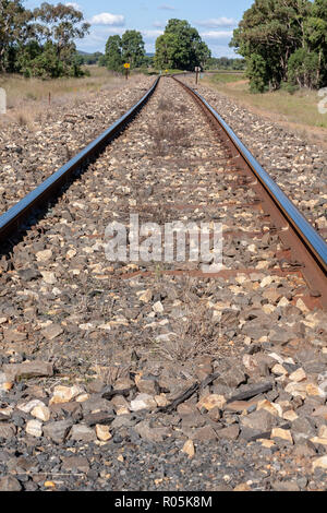 Gleise closeup von NSW Australien Stockfoto