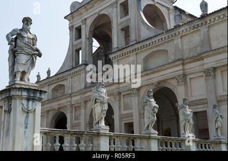 Italien, Lombardei, Mantua, San Benedetto Po, Benediktiner Klosteranlage von Polirone, Basilika und Abazia. Aufenthalt von Mathilde von Canossa. Stockfoto