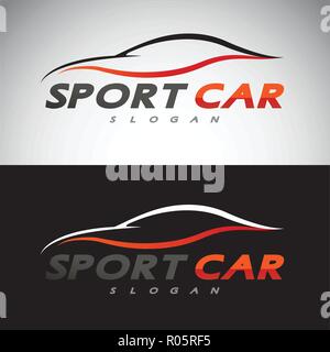 Abstrakte car design concept automotive Themen Vektor logo Vorlage. Vector Illustration Stock Vektor
