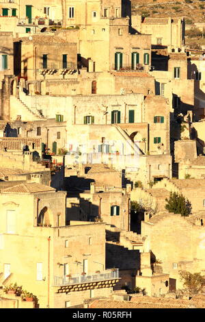 Matera, Italien, eine der ältesten ununterbrochen bewohnten Städte der Welt Stockfoto