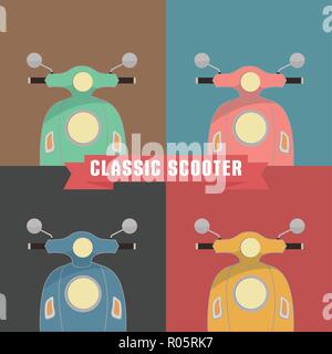 Satz mit vier Front roller Design Stock Vektor