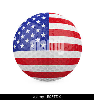 American Golf Ball isoliert Stockfoto