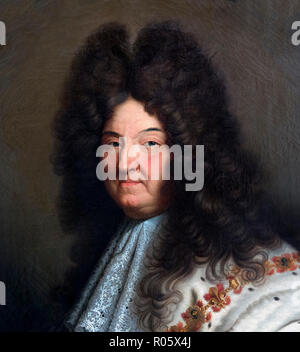 Louis XIV. Porträt von König Ludwig XIV. von Frankreich (1638-1715), nach Hyacinthe Rigaud, Öl auf Leinwand Stockfoto