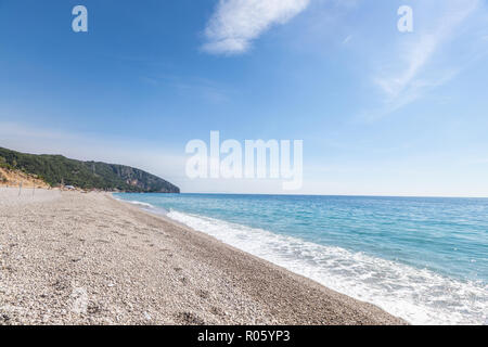 Tropical Beach in Albanien. Ionische Meer Stockfoto