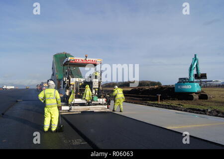 Carlisle Airport runway Resurfacing Stockfoto