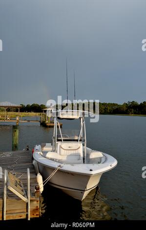 Boote auf Edisto Island Stockfoto