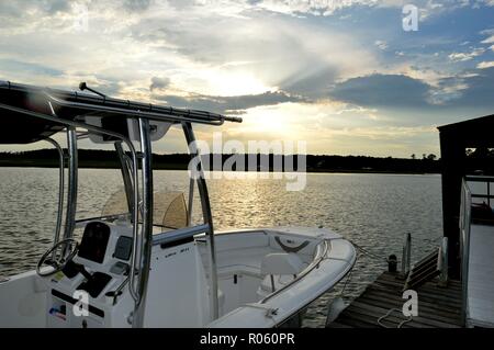 Boote auf Edisto Island Stockfoto