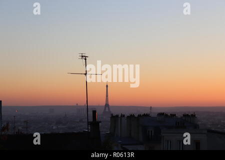 Eiffelturm-skyline Stockfoto