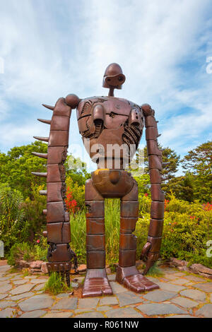 Tokyo, Japan - 29. April 2018: Die Statue der Roboter aus der Studio Ghibli Film "Laputa: Castle in den Himmel' bei Ghibli Museum Stockfoto