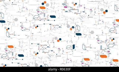 Technologische abstrakt technischen Digital Element Brett voll Hintergrund Vorlage vektor design Stock Vektor