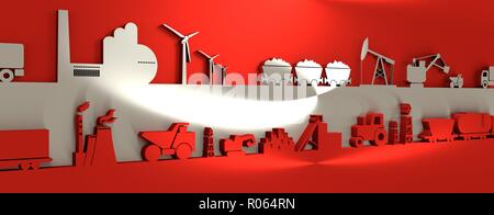 Energie und Power Icons Set. Header banner Stockfoto