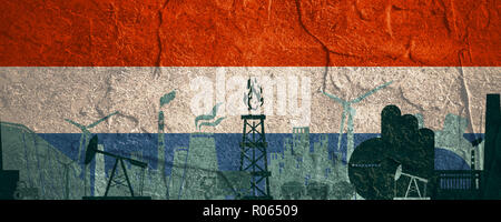 Energie und Power Icons Set. Header Banner mit Deutschland Flagge Stockfoto
