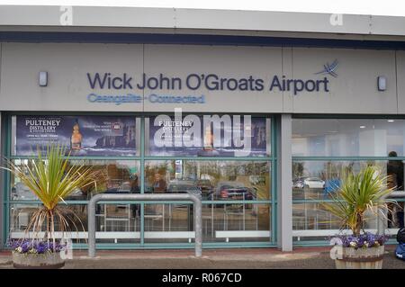 WICK JOHN O' Groats Flughafen Passagier Terminal. Stockfoto