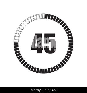 Countdown digitale Zeitschaltuhr Vektor icon Stock Vektor