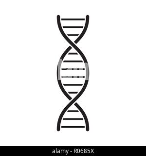 Dna-Vektor Symbol auf weißem Hintergrund Stock Vektor