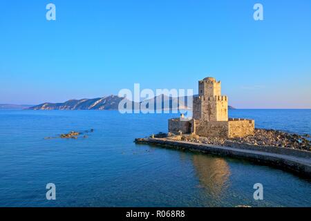 Die Burg in Methoni, Messenien, Peloponnes, Griechenland, Europa Stockfoto