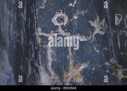 Native American Petroglyph, Black Hills, South Dakota. Foto Stockfoto