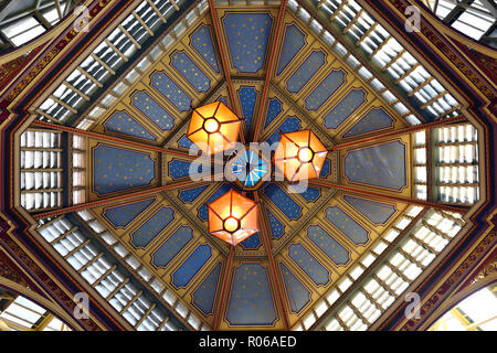 Decke Leadenhall Market, London, Vereinigtes Königreich Stockfoto