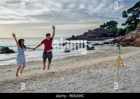 Malaysia, Redang Island berühmt ist für sein kristallklares Wasser, Sandstrände, das Wochenende, die Insel ist durch die Invasion der Malaysia des Kontinents Stockfoto