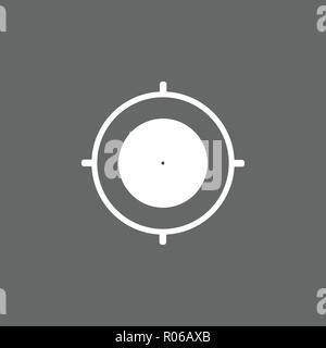 Kartenzeiger Symbol. Gps-Outline unterzeichnen. Flache Bauform. Vektor Illustration. Stock Vektor