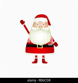 Santa Claus auf einem weißen Hintergrund Stock Vektor