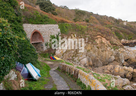 Saints Bay, Guernsey Hafen. Stockfoto