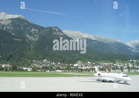 Flughafen Innsbruck Österreich Stockfoto