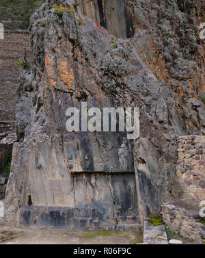 Panoramablick nach Ollantaytambo archäologische Stätte in der Provinz Cuzco, Peru Stockfoto