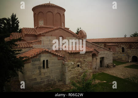 Außenansicht der Kirche der Heiligen Maria in Apollonia in der Nähe von Fier, Albanien Stockfoto