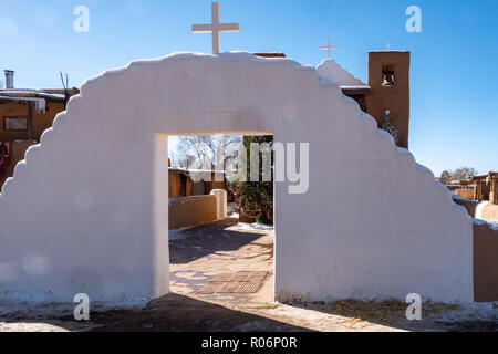 Kapelle San Geronimo in Taos Pueblo in New Mexico Stockfoto