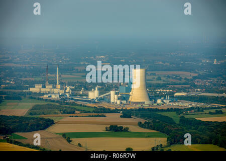 Luftaufnahme Uniper Kohle- Kraftwerk, ehemalige E.ON Datteln 4 Power Station auf dem Dortmund-Ems-Kanal, Emscher-Lippe, Datteln, Ruhrgebiet,Rhi Stockfoto