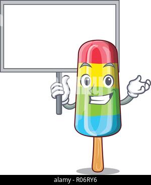 Bringen board bunte Eis Sticks auf Cartoon Stock Vektor