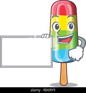 Mit board bunte Eis Sticks auf Cartoon Stock Vektor