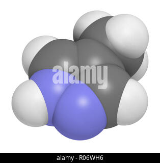 Fomepizol Molekül. Gegenmittel zur Behandlung von Methanol und Ethylenglykol-Vergiftung. 3D-Rendering. Atome werden als Kugeln mit konventionellen c dargestellt. Stockfoto