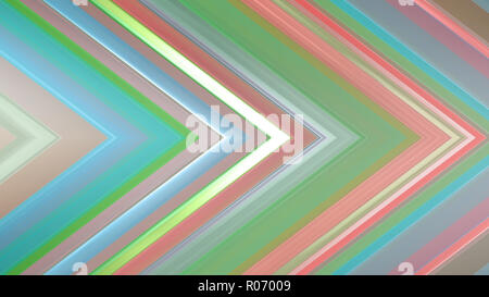3D-mosaic Rendering auf einer abstrakten eckig Zusammensetzung bestehend aus Platten und Linien Stockfoto