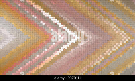 3D-mosaic Rendering auf einer abstrakten eckig Zusammensetzung bestehend aus Platten und Linien Stockfoto
