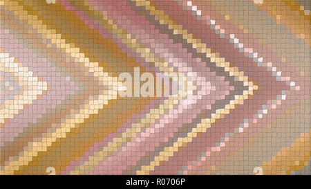 3D-mosaic Rendering auf einer abstrakten eckig Zusammensetzung bestehend aus Platten und Linien Stockfoto
