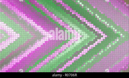 3D-mosaic Rendering auf einer abstrakten eckig Zusammensetzung bestehend aus Platten und Linien Stockfoto