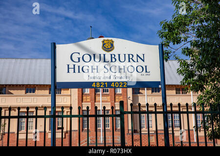 Goulburn High School in der Stadt von Goulburn, New South Wales, Australien Stockfoto