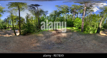360 Grad Panorama Ansicht von Sommer Landschaft, Bitza Park, Moskau 3.