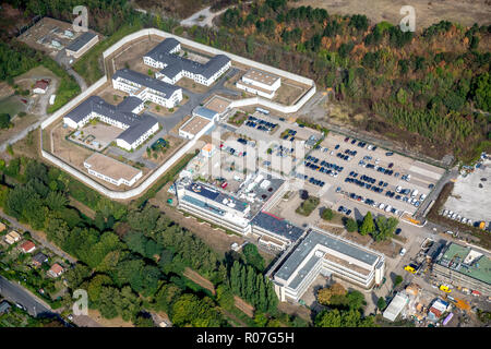 Luftaufnahhme, Landschaftsverband Westfalen-Lippe, Forensik, Gefängnis für psychisch kranke Straftäter, Geschlossen Asyl, Pluto Business Park, RAG Ruhranalytik Stockfoto