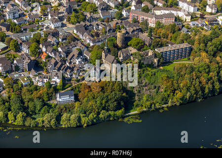 Luftaufnahme, Evangelisch-reformierte Kirche Wetter Freiheit Schloss Wetter, Freiheit, Pfarrei, Ruhr, Ruhrgebiet, Ennepe-Ruhr-Kreis, Sauerland, Norden Rhine-Westp Stockfoto