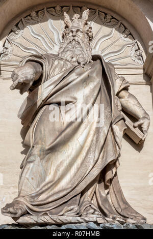 Details der monumentalen Fontana dell'Acqua Felice (oder der Moses Brunnen), Rom, Italien Stockfoto