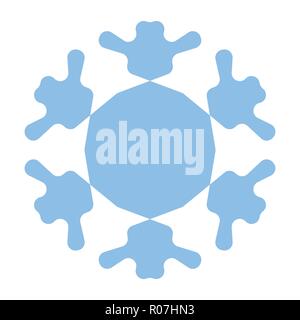 Einfache Schneeflocke Element Stock Vektor