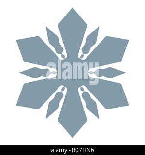 Einfache Schneeflocke Element Stock Vektor