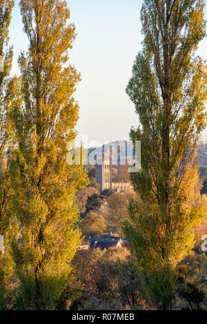 Chipping Campden im Herbst bei Sonnenaufgang. Chipping Campden, Gloucestershire, Cotswolds, England Stockfoto