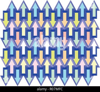 Geometrische abstrakte nahtlose Muster Hintergrund Hintergrund, Pfeile, geometrische Muster, Chevron Muster Stock Vektor
