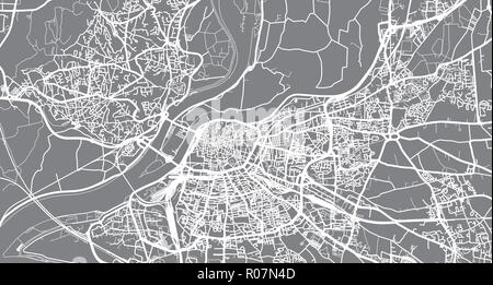 Urban vektor Stadtplan von Avignon, Frankreich Stock Vektor