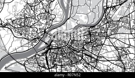 Urban vektor Stadtplan von Avignon, Frankreich Stock Vektor